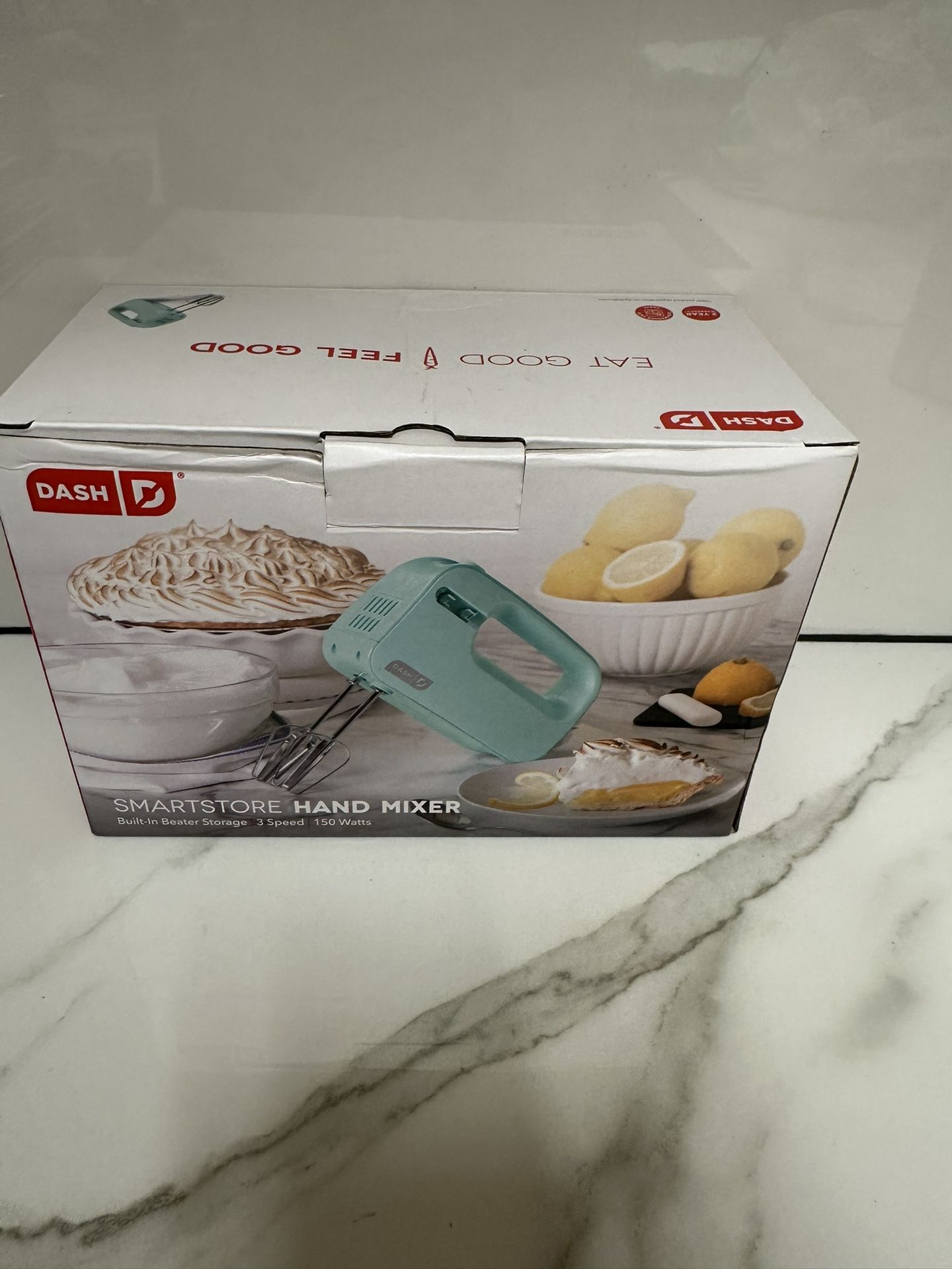 NEW! DASH 3-speed Super Light 150w Electric Hand Mixer - Retro Teal Aqua Color