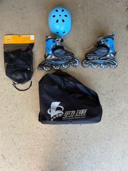 Rollerblade Inline Skates Set with Helmet and Pads