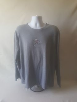 Life is good born to run men's gray long-sleeve T-shirt size XL