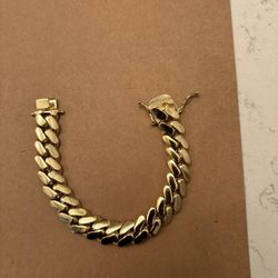 15mm Gold Cuban Link Bracelet 