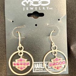 Harley Davidson Sterling Silver Earrings 