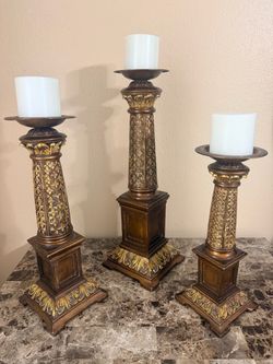 Elegant Decorative Candle Holders – Set of 3