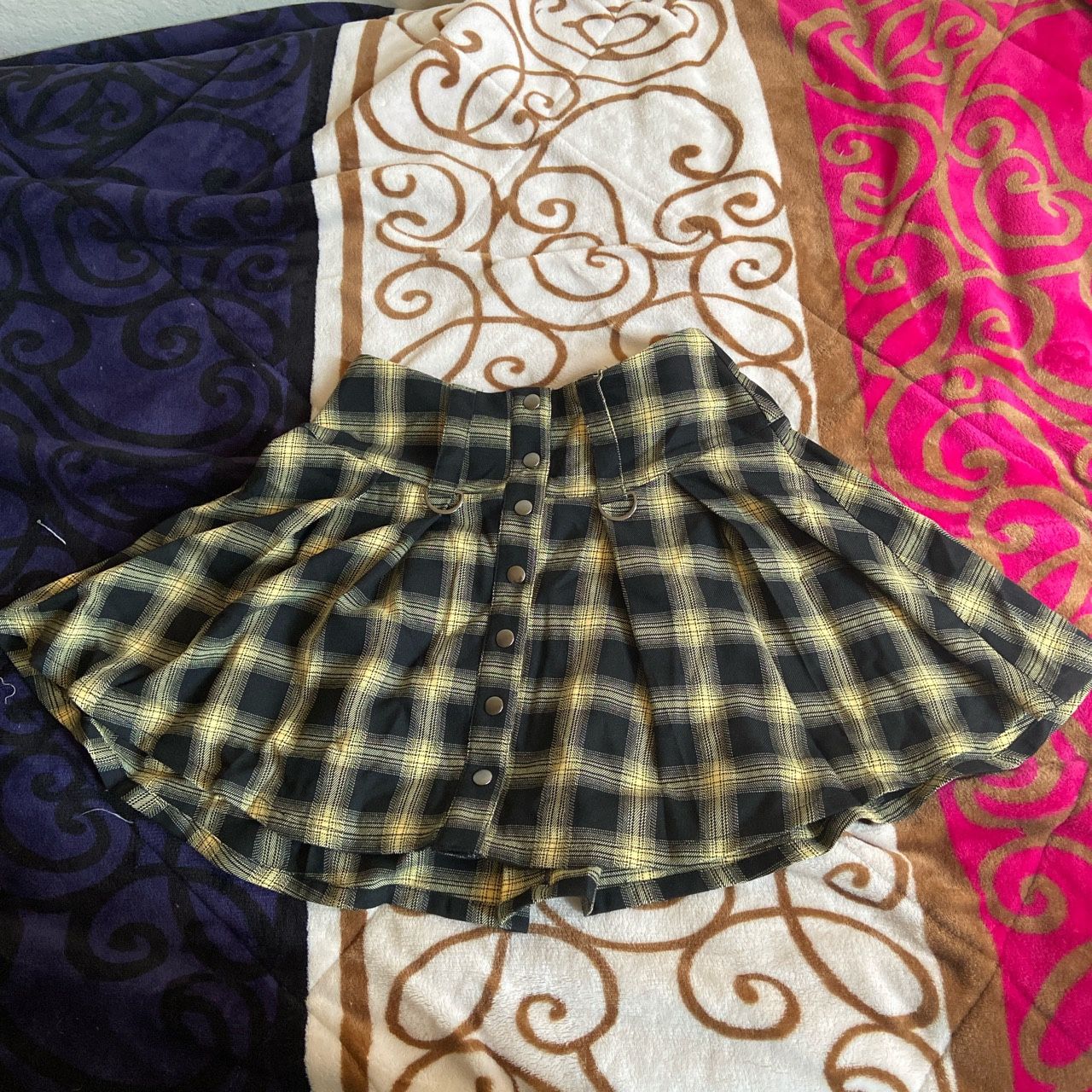 Yellow Plaid Skirt