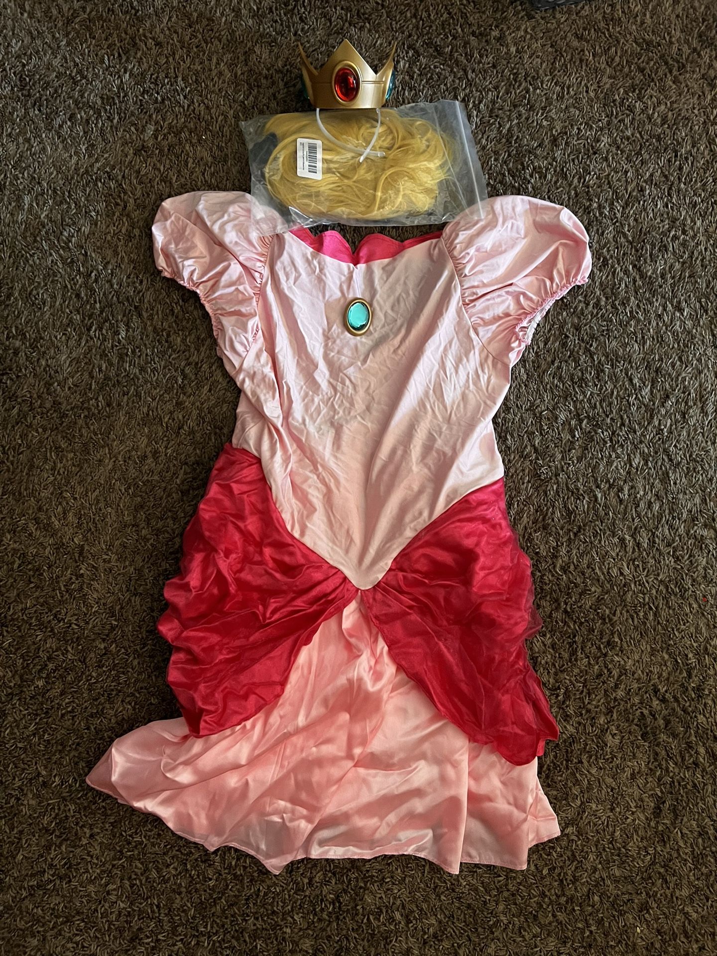 strapless open back dress Super Bros Princess Peach Dress, Princess Peach Cosplay Costume – CoserZ main image 0