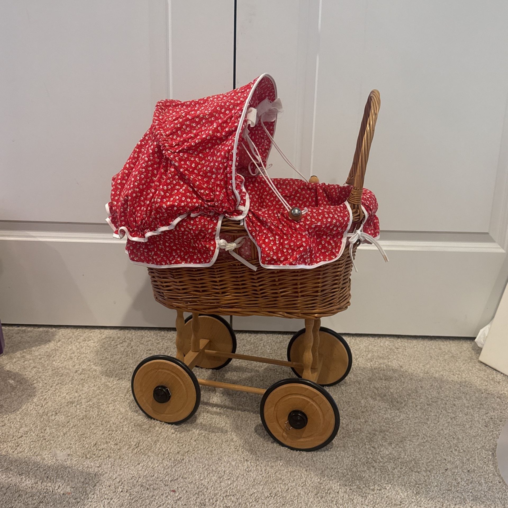 Wicker Doll Stroller
