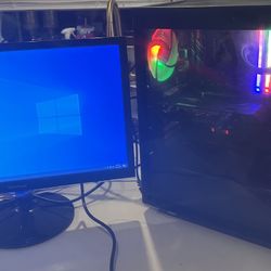 Gaming Computer (Custom Build) With ViewSonic 24-inch Full HD LED Monitor