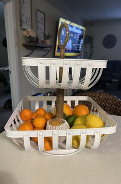 2 Tier Basket And Condiment/silverware Basket 