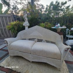 Antique wicker couches (2)