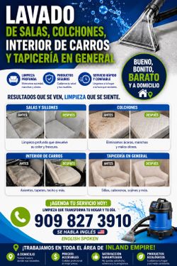 Upholstery cleaning / Lavado de tapicerías