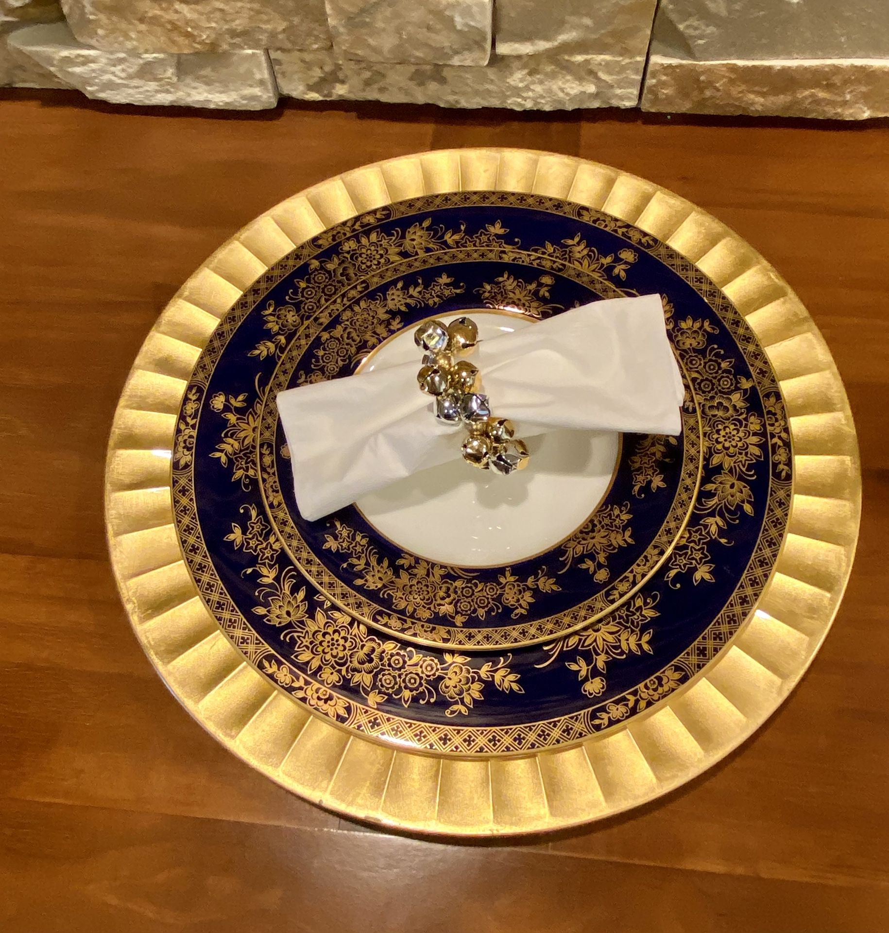 DINNERWARE - MIKASA BONE CHINA BUCKINGHAM COBALT BLUE , Classic Set Made in 1965. Quality And Beautiful. Would Make a Great Holiday Gift.