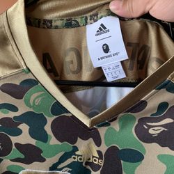 Bape X Adidas SB Jersey Green Size L