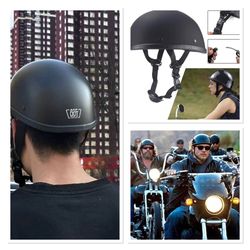 Matte Black Half Shell Motorcycle   Helmet size S