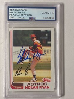 Nolan Ryan signed PSA card 10