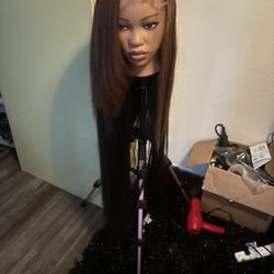 34” Human Hair Wig 7x7