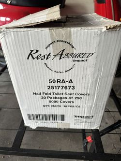 Impact Rest Assured Toilet Seat Covers, 100% Recycled, White, 20 packs of 250 Covers