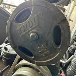 Troy Rubber Coated Weights Pair Of 35s 