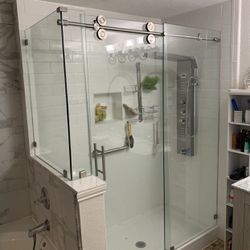 Bathroom Glass Shower Door Frameless 