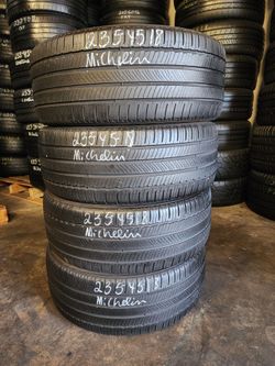 235 45R 18 MICHELIN PRIMACY TIRES 2354518 USED TIRES (SET) MOUNT BALANCE INCLUDED