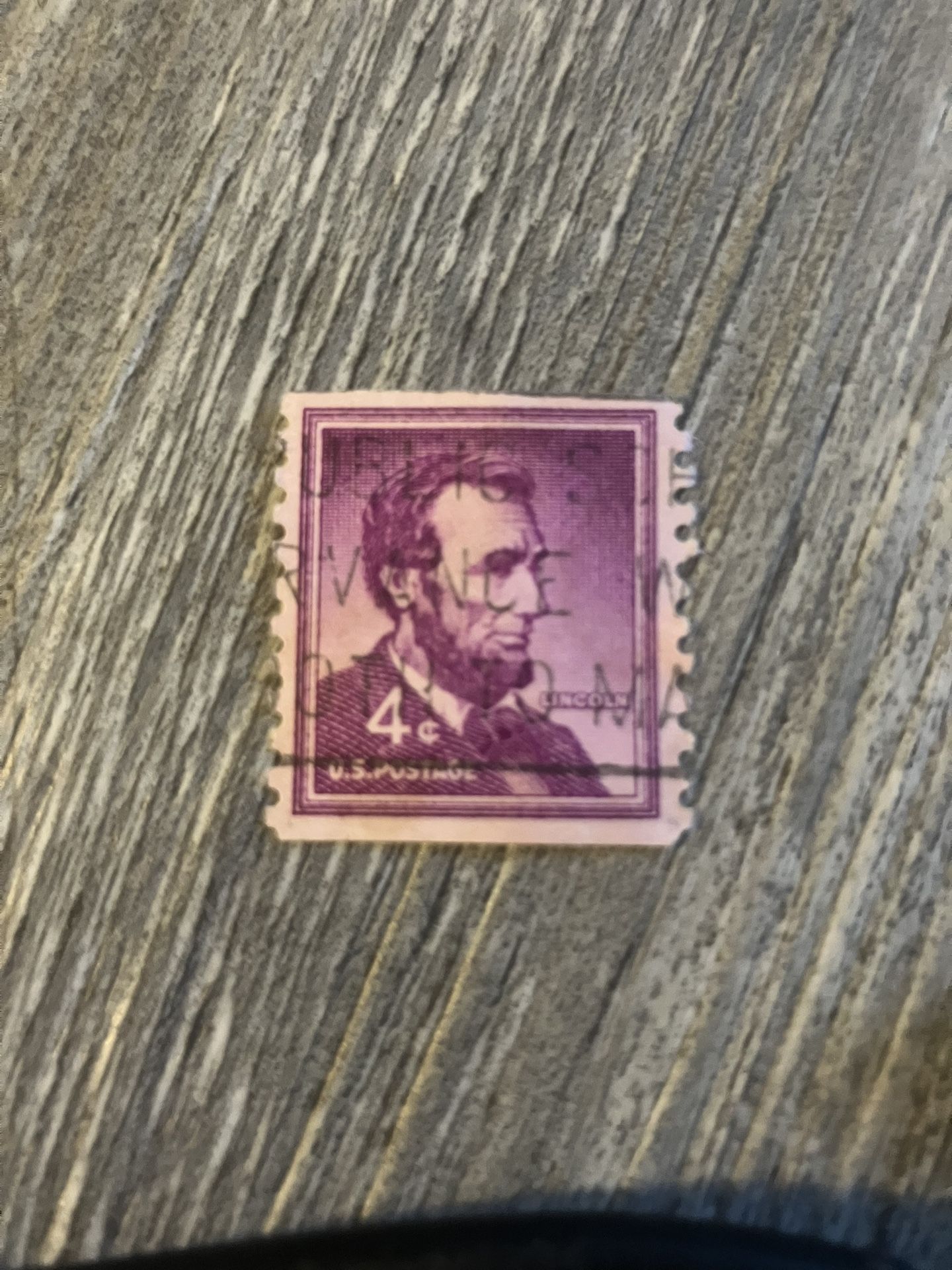 Abraham Lincoln Rare Purple Stamp