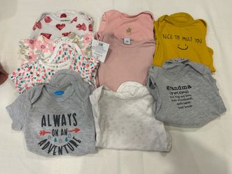 9 baby girl onesie bundle 6 month