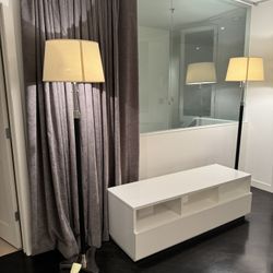 CB2 60" White High-Gloss Media Console - TV Stand