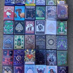 New Sealed Theory Eleven Bicycle Premium Characters  Playing Cards Decks (Valencia) $5 Each One