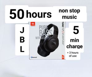 JBL TUNE 710BT Over-The-Ear Wireless Headphones Black FACTORY SEALED NWT voice c