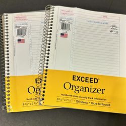 NEW Two Norcom Spiral Bound Project Planner Organizer Notebooks 100 Sheets Each