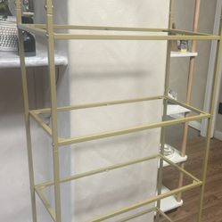 Gold Metal Glass Shelf