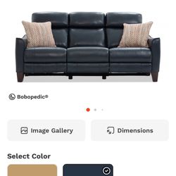 Leather Power Reclining Couch And Loveseat 