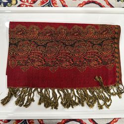 New | Red Pashmina Shawl