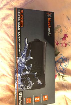 New in box blackweb rugged stereo Bluetooth speaker