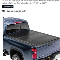 Gator EFX Hard Tri-Fold Truck Bed Tonneau Cover | GC14020 | Fits 2019 - 2025 Chevy/GMC Silverado/Sierra, works w/ MultiPro/Flex tailgate (Will not fit