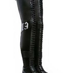⭐️ By Rhianna7.5  Black Puma x Fenty Just $100 ⭐️ By Rhianna Eskiva Over The Knee Satin Womens Boots 