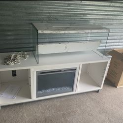 Tv Stand With Crystal Fire Place 