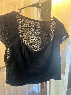 black lacy top