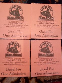 Irvine park railroad tickets