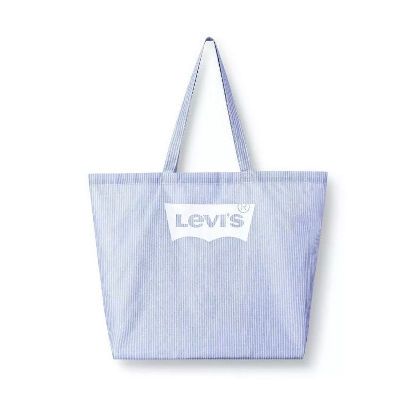 Striped Reusable Shopping Bag Tote - Levi's® x Target White/Light Blue