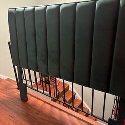 GREEN FULL/QUEEN VELVET VELOUR HEADBOARD