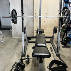 Olympic Weight Bench And Weights 