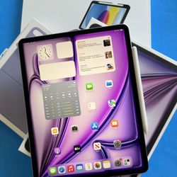 iPad Air 13” (M2 Processor / 2024 / purple) 256gb With Keyboard, Pen Accessories 