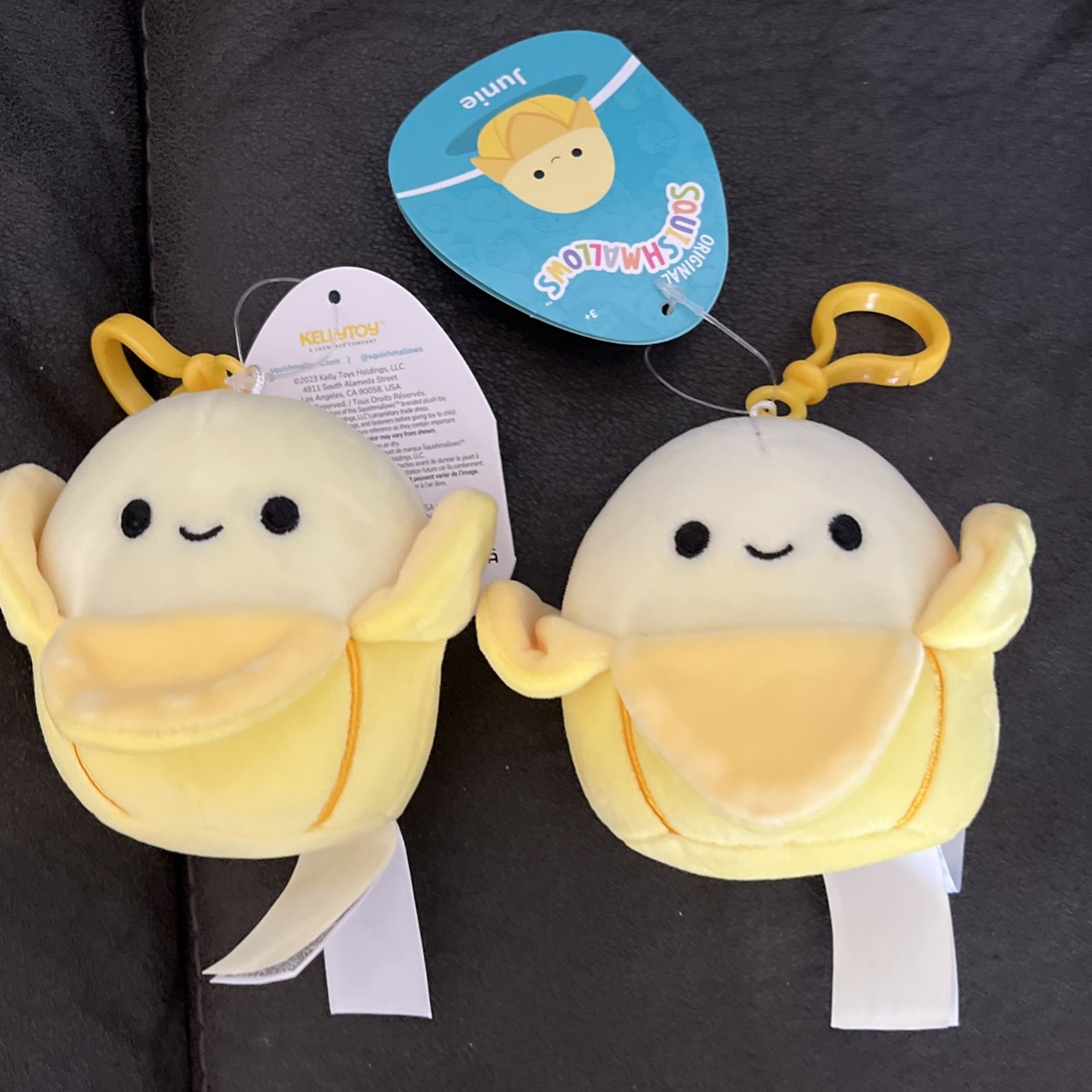 Squishmallows Junie The Banana Clip-on 3.5 inch Soft Flush Toy