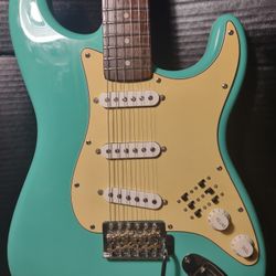 2014 Squier Six Switch Strat Guitar EXC Pro Fret-level Setup Spa Perfect & PENDING $