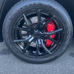 All Black Rims, Including Tires, 6 Tom months Use