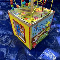 Wooden Activity Cube