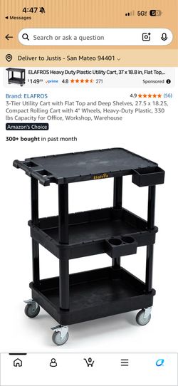 3 Tier Utility Cart - Brand New