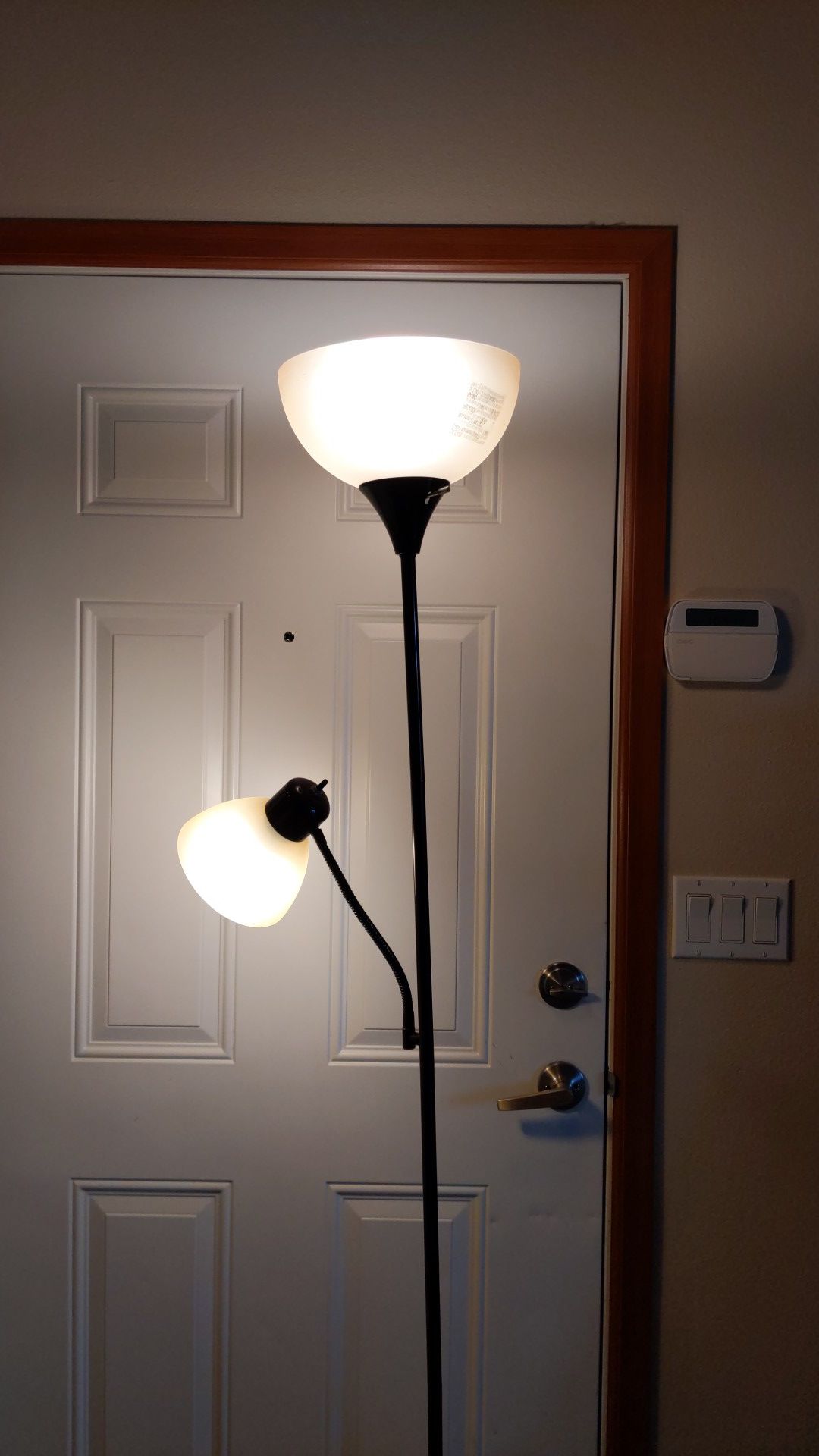 Brown shade lamp