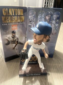 Clayton Kershaw 3000 Strike Out Bobble Head