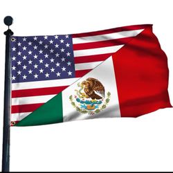 Mexico American Flags Mexican America Patriot Flag