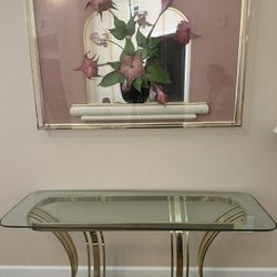 Glass Table and 3D Art 